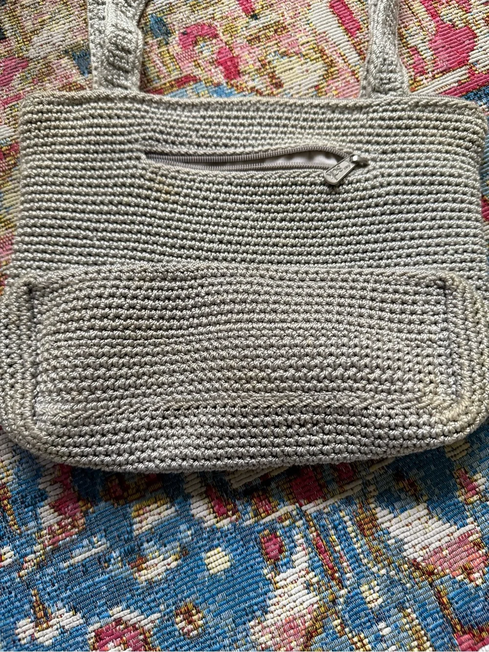 The Sak Large Khaki Knit Shoulder Bag